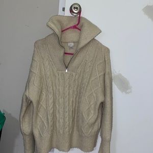A new day half zip knit sweater